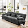 134" Modular Chenille Sectional Sofa with Deep Cloud Cushions & Round Bolster Arms, 3 Seater  Couch for Living Room-3irtyhousy - 3 of 4
