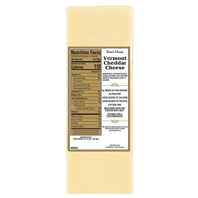 Boar's Head Vermont Cheddar Cheese - 5lbs - priced per lb