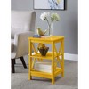 HomeStock Belmont End Table with Shelves and X Frame Panels, Transitional Side Table w/ 3 Open Tiers for Décor, Books and Living Room Storage - 2 of 4
