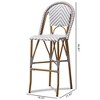 Ilene Bistro Barstool - BaxtonStudio: Aluminum Frame, High Back, No Assembly - 2 of 4