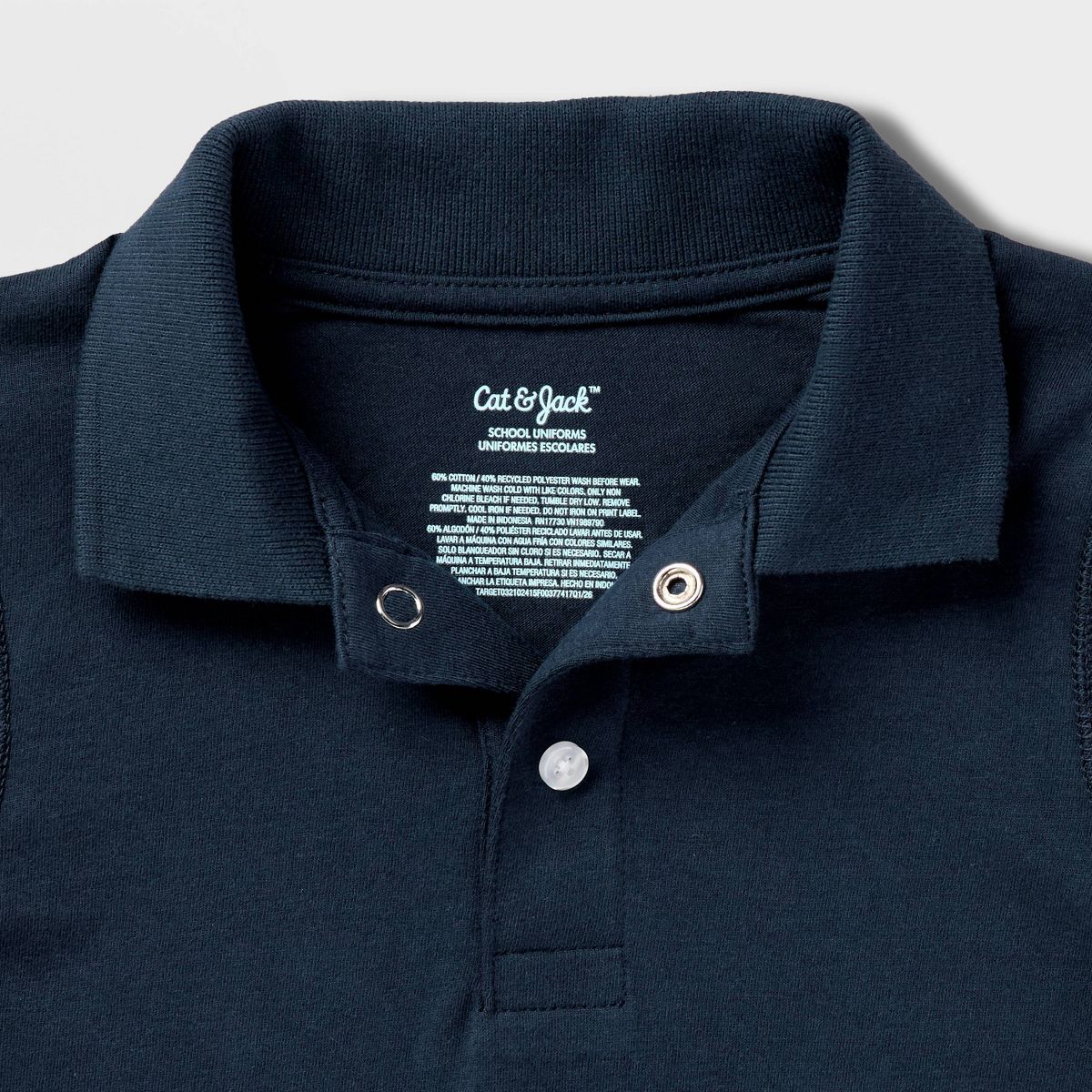 Toddler Boys' 2pk Adaptive Long Sleeve Uniform Polo Shirts - Cat & Jack™ - thumbnail 3
