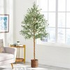 Whizmax Artificial Olive Tree Tall Faux Silk Olive Trees for Home Office Decor Fake Potted Tree with Natural Wood and Lifelike Fruits - 2 of 4