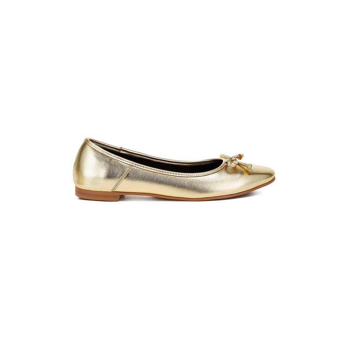 Обувь Rag & Co Womens Ipara Bow Detail Metallic Ballerinas 6 — фото 3