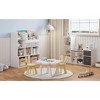 44" Kids Bookshelf with Reading Nook, Toy Storage Organizer with 6 Cubes & 2 Drawers, Seat Cushion Included - 2 of 4