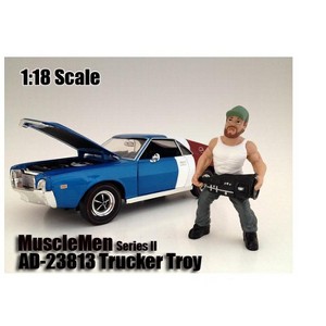 Musclemen Trucker Troy" Figure For 1:18 Scale Models by American Diorama" - 1 of 3
