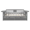 Full Size Daybed with Two Drawers and Wood Slat Support - 3 of 4