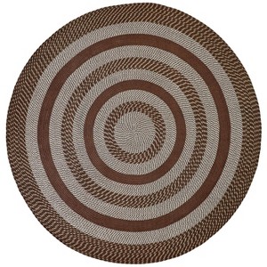 Newport Braid Collection 100% Polypropylene Stripe Pattern Reversible Indoor Utility Rug - Better Trends - 1 of 3