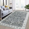 Coolmee Area Rugs Machine Washable Carpet Vintage Floral Low Pile Non Shedding Soft Area Rugs for Living Room Bedroom - 3 of 4