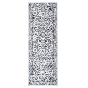 Coolmee Boho Washable Rugs,Vintage Non Slip Ultra Soft Throw Rugs Low-Pile Floor Carpet Rug for Bedroom Entryway Dining Room Dorm, - 1 of 4