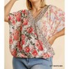 Women's Mixed Print Crossbody Top - umgee - 4 of 4