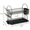 LunaLulinlk Dish Drying Rack, 2-Tier Dish Racks for Kitchen Counter with Drainboard - 2 of 4