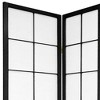 6 ft. Tall Zen Shoji Screen - Black (3 Panels): Lightweight, Privacy, No Assembly Required - image 2 of 3