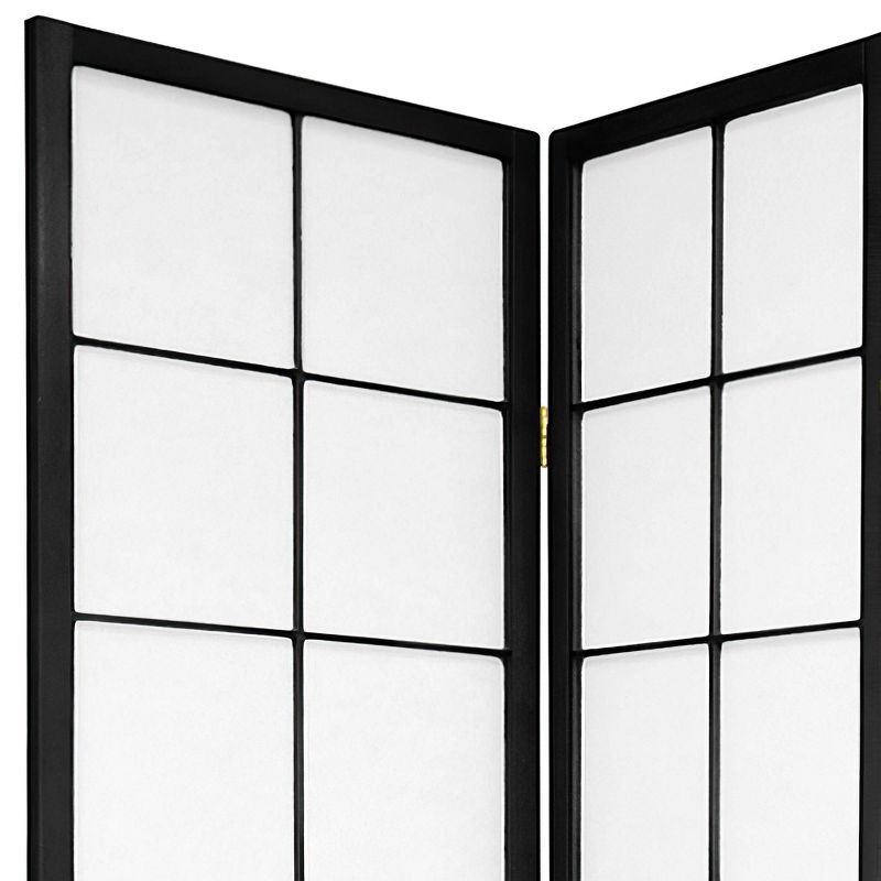 6 ft. Tall Zen Shoji Screen - Black (3 Panels), 3 of 5