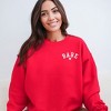 Simply Sage Market Women's Graphic Sweatshirt Embroidered Babe Heart Mini - 2 of 4