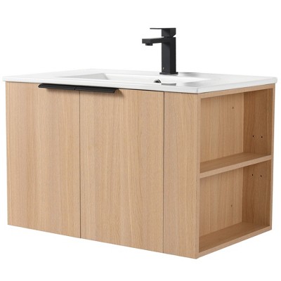 Fine Fixtures Elmridge Modern Bathroom Vanity with White Ceramic Sink