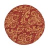 NicBex Modern 24" Round Ottoman Upholstered Footstools with Button Tufted Top for Bedroom and Living Room - 4 of 4