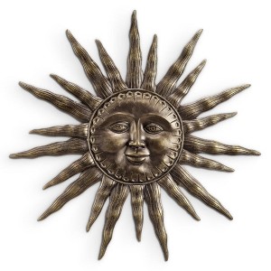 SPI Home Dawn's Light Sun Wall Plaque – Radiant Metal Wall Art for Garden or Patio with Handcrafted Solar Motif - 1 of 3