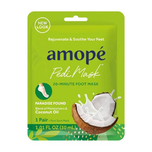 Amopé PediMask 20-Minute Foot Mask - Paradise Found with Coconut Oil - 1 pair - image 1 of 3