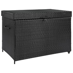 AZL1 Life Concept Utility Storage Bins Weather-Resistant Outdoor Storage Box for Pool Storage and Garden Tools, Black, 51.2"*31.7"*37.8" - 1 of 4