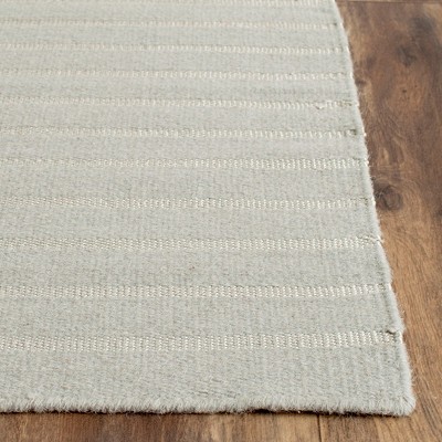 Gray Handwoven Wool Flatweave Dhurrie Area Rug