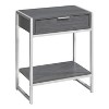 Monarch Specialties ACCENT TABLE - 24H / GREY / CHROME METAL - 4 of 4