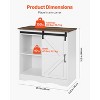 VEVOR Coffee Bar Cabinet, 31.5 x 13.8 x 31.5 in Farmhouse Coffee Bar Cabinet with 3-Tier Storage, Coffee Bar Table with Barn Door, White - 4 of 4