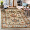 Washable Vintage Rug Non Slip Low Pile Rug Soft Throw Floor Cover Foldable Indoor Carpet for Living Room Bedroom Office - 4 of 4