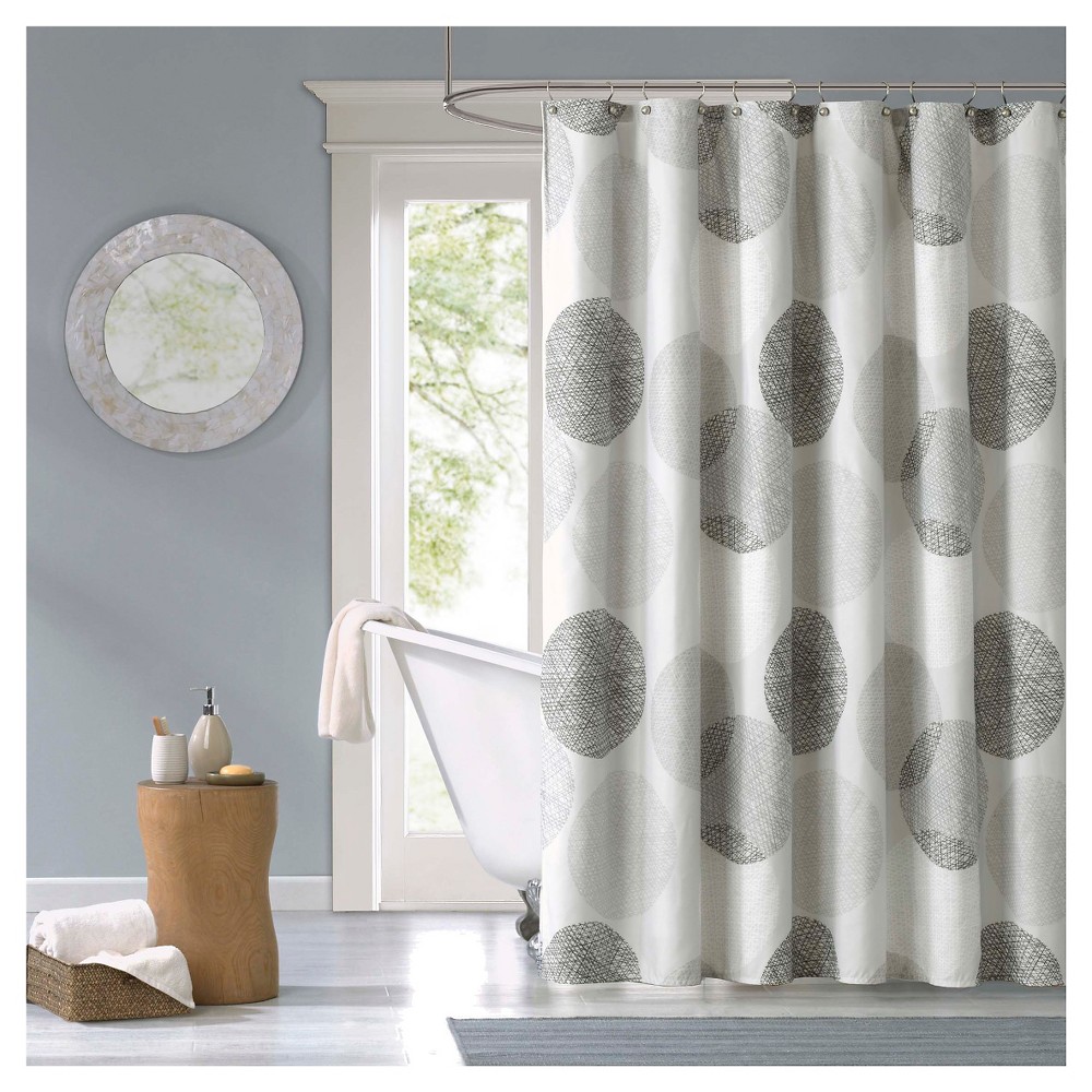 UPC 675716577117 product image for Cabrillo Geometric Print Microfiber Shower Curtain - Gray | upcitemdb.com