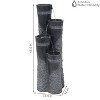 Sunnydaze 41"H Electric Polystone 4-Tier Staggered Pillars Outdoor Water Fountain with LED Lights - 3 of 4