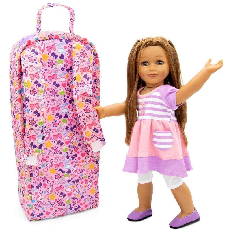 Playtime By Eimmie 18 Inch Doll with Clothing and Backpack Case Allie , 2 of 8