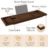 Bathtub Tray for Tub - Bamboo Expandable Bath Tray with Wine, Book & Tablet Holder - Luxurious Tub Tray, Bath Caddy, Foldable, Christmas Gift - 3 of 4