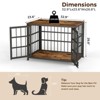 XBRIGH 26in Dog Crate with Lock & Double Door, Wooden Kennel End Table for Small/Medium Dogs, Aged Black - 4 of 4
