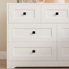 NicBex Drawer Dresser,Wood Storage Dresser Clothes Organizer with Square Handle for Bedroom,Living Room,Hallway,Entryway,White - 3 of 4