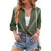 Nlife Womens Rhinestone Fringe Shirt Top Western Cowgirl Cowboy Rodeo Sparkly Tassel Long Sleeve Button Down Shirts Nashville Country Concert Outfit - 2 of 4