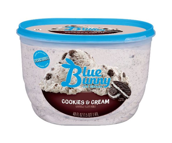 Blue Bunny Cookies & Cream Ice Cream - 48 fl oz