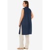 Woman Within Plus Size Lightweight Linen Vest - 3 of 4