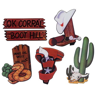 Beistle 16" - 20" Western Cutouts 12/Pack 55155