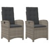 Reclining Patio Chairs 2 pcs with Cushions  vidaXL - 2 of 4