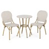 NicBex Outdoor Dining Table Set Bistro Table with Rattan Top & Chairs,Patio Furniture Bistro Set for Garden,Backyard,Poolside - 2 of 4