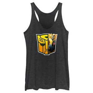 Women's Transformers: EarthSpark Bumblebee Autobots Logo Racerback Tank Top - 1 of 4