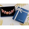 Alilang Gold Tone Multicolor Enamel Floral Statement Necklace with Pearl and Crystal Accents - 2 of 4