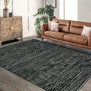 5x7 Area Rug Modern Boho Design Washable Rugs for Living Room Non Slip Geometric Floor Carpet, Ideal for High Traffic Areas in Home Office Bedroom - 1 of 4