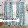 HLC.ME Clara Floral Damask Patterned Window Back Tab Rod Pocket Curtains - Light Blocking Darkening Window Panels, Set of 2 - 4 of 4