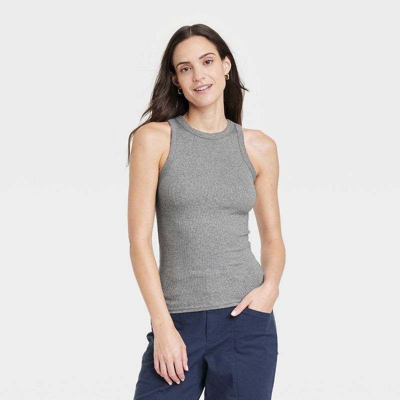 Women's Slim Fit Ribbed 2pk Bundle Tank Top - A New Day™ , 2 of 4