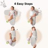 3-Pack Organic Baby Swaddle Sleep Sacks with Knot Hats, Newborn Baby Swaddles Wrap 0-3 Months, Ergonomic Wearable Blanket - 3 of 4