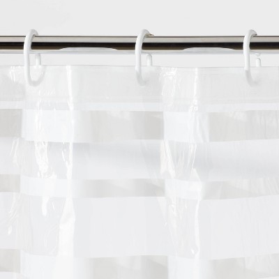 PEVA Shower Curtain + Rings White - Room Essentials&#8482;