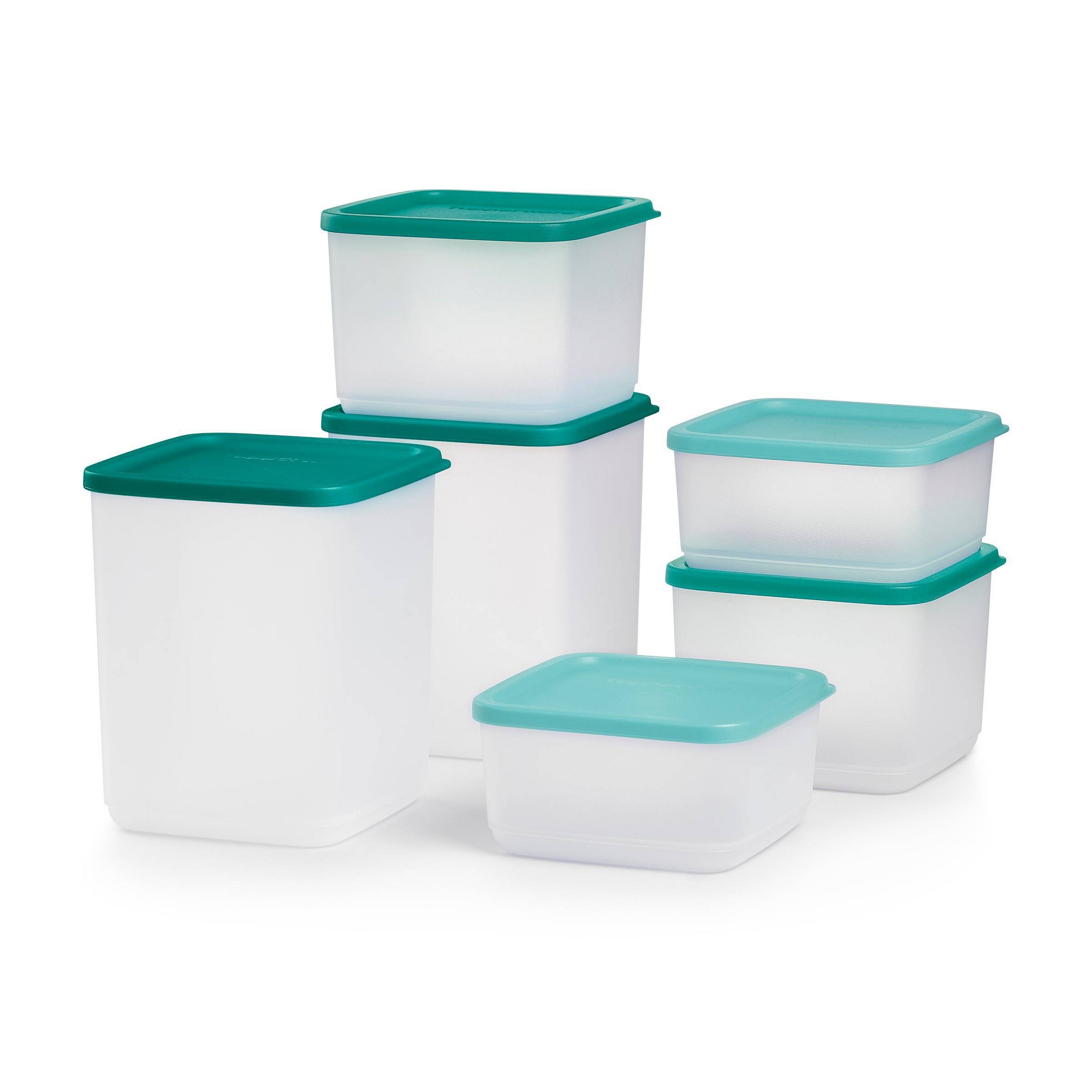 Tupperware 12pc Square Stacking Food Storage Containers with Lids - Green: Dishwasher-Safe, Airtight, Polypropylene