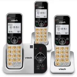 VTech DECT 6.0 Expandable Cordless Phone with Answering Machine - 3 Handsets (CS5329-3)