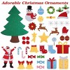 DIY Felt Christmas Tree 41Pcs Detachable Ornaments for Kids Toddler Wall Hanging Christmas Decoration Xmas Gift - 3 of 4