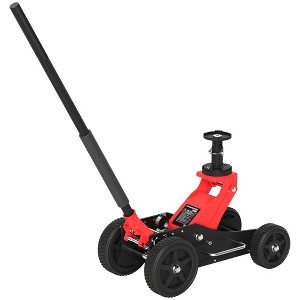 HOMCOM 1.5 Ton Big Wheel Off-Road Jack with Extra Saddle, Heavy Duty Steel Hydraulic Car Jack, Vehicle Lift Floor Jack for Trucks, SUVs, ATVs, Red - 1 of 4